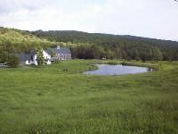 Land surrounding ponds is contoured to make the land more productive and beautiful without appearing engineered.